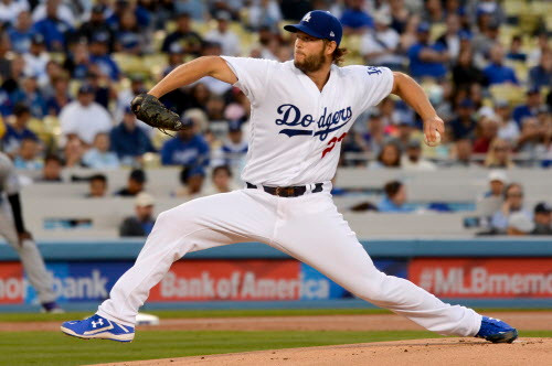 DodgerÕs Clayton Kershaw, #22, was the starting pitcher against the Rockies at Dodger Stadium Wednesday, April 19, 2017.  (Photo by David Crane, Los Angeles Daily News/SCNG)