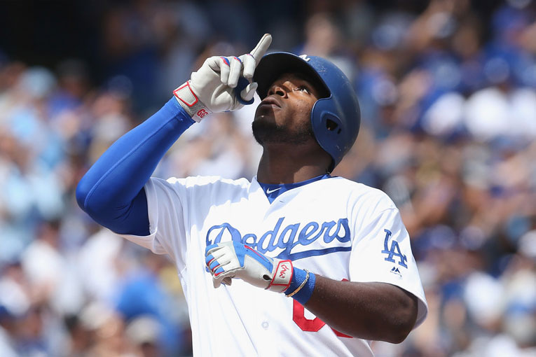 YasielPuigSanDiegoPadresvLosAngelesDodgers