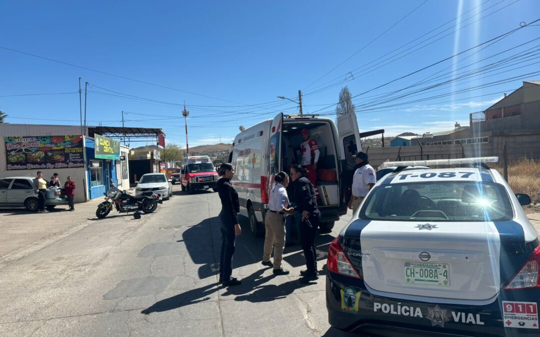 CHOQUE ENTRE MOTOPATRULLA Y AMBULANCIA