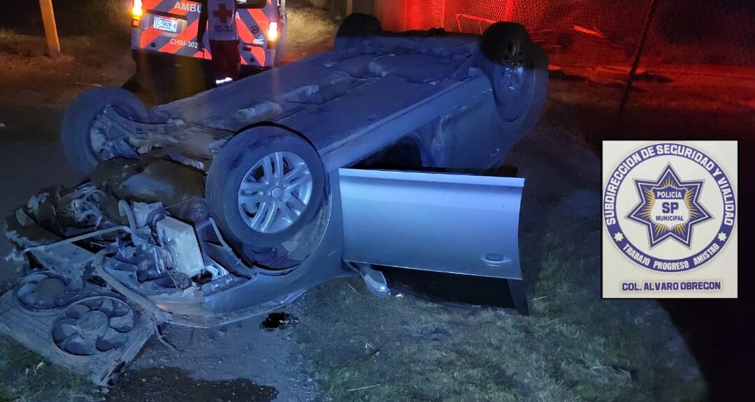 APARATOSA VOLCADURA EN EL CORREDOR