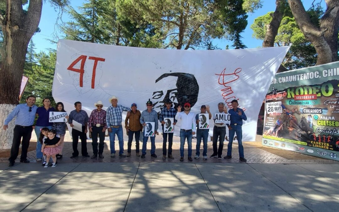 MORENISTAS DE CUAUHTÉMOC DESPIDEN A AMLO EN LA PLAZA PRINCIPAL