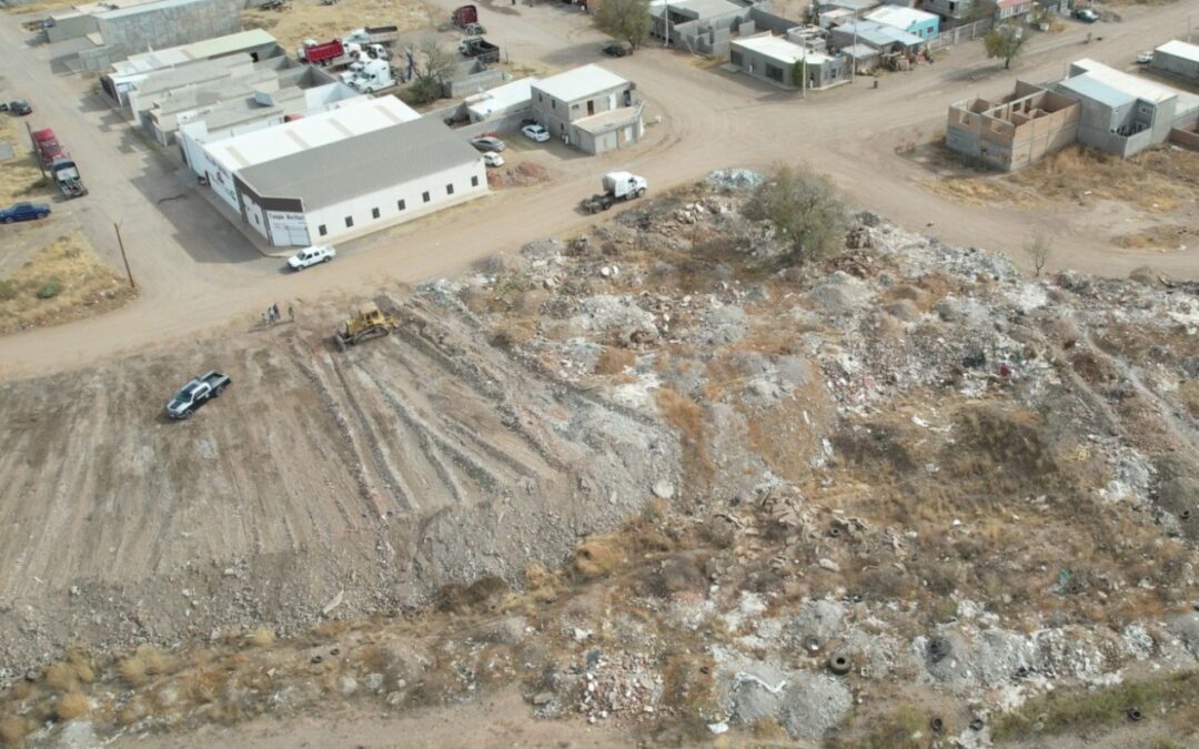 EXHORTAN A NO TIRAR  ESCOMBRO EN ZONAS ABIERTAS