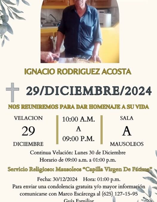 FALLECE PADRE DE JORGE RODRIGUEZ DE CUAUH-TV