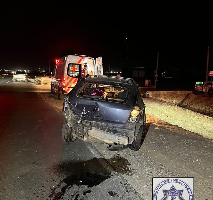 EN CHOQUE ALCANCE MENOR CON LESIONES LEVES