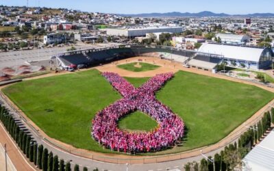 LAZO ROSA CON 5 MIL PERSONAS