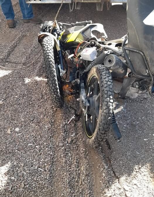 MOTOCICLISTA GRAVE EN ACCIDENTE