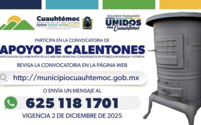 MUNICIPIO APOYARA CON CALENTONES