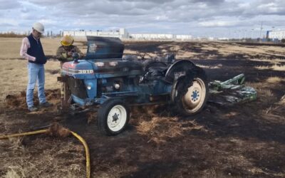 SE INCENDIA TRACTOR EN PARQUE INDUSTRIAL